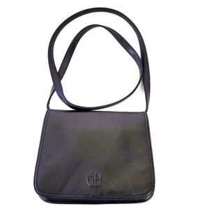 Giani Bernini Small Crossbody Bag Black Leather Flap Purse